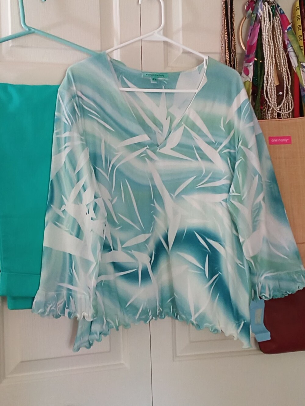 Victor Carlini® for Nordstrom ocean inspired top, 2X*  NWT